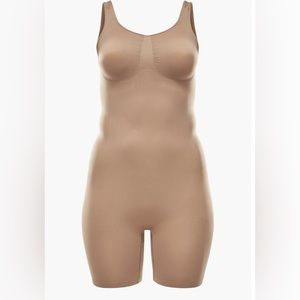 Yitty Nearly Naked Shaping Mid Thigh Bodysuit M/L color  Moody Bitch Taupe